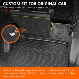 powoq Cargo Mat Compatible with 2017-2022 Honda CRV Backrest Mat Replacement for 2017 2018 2019 2020 2021 2022 Honda CRV Accessories (Fit 2017-2022 Fuel Model, Rear Backrest Mats+Rear Trunk Mat)