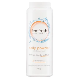 Femfresh Daily Powder - Talc Free Powder - With Corn Starch & Delicate Scent - pH Balanced - Stay Dry & Fresh - Dermatologically & Gynaecologically Tested - Intimate Feminine Powder - 100g