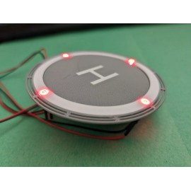 N 1:160 scale heli pad helicopter landing pad w 4x red blinking LEDs