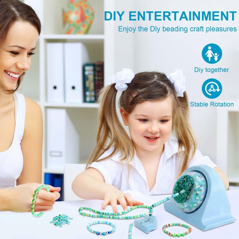 Colexy Electric Bead Spinner Clay Beads Spinner Blue Bead Spinner