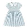 Simplee Kids Light Blue Toddler Summer Dress - Floral Smocked