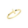 EDS Jewels Contemporary 9ct Gold Ladies Cross Ring WJS28363RSO