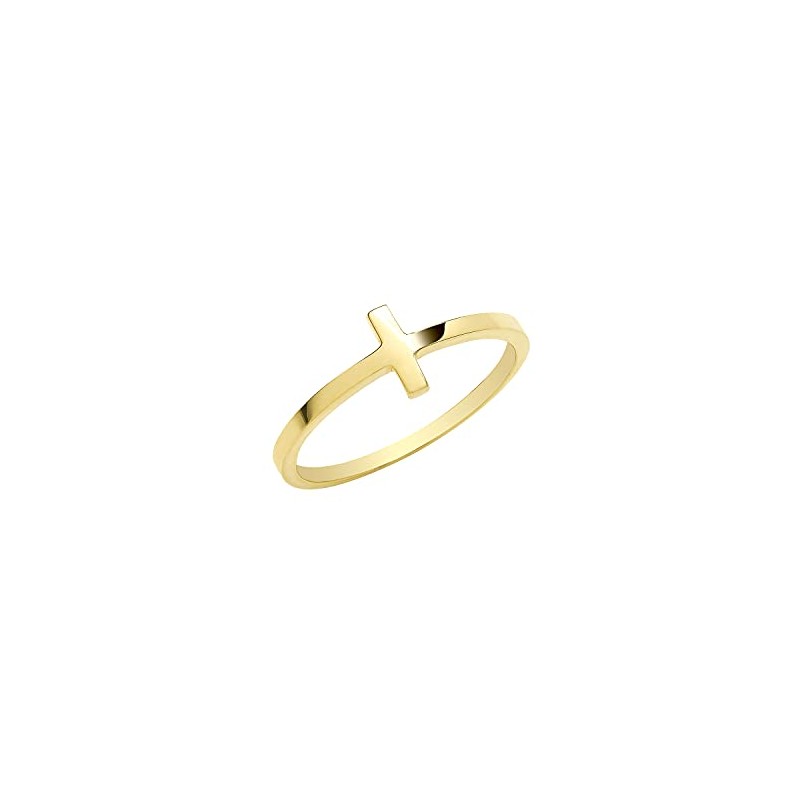EDS Jewels Contemporary 9ct Gold Ladies Cross Ring WJS28363RSO