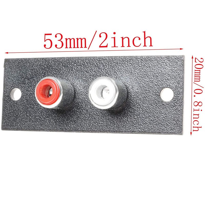 jing Black 2 Way RCA Terminal Wall Panel Plate Input