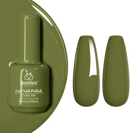 Beetles Esmalte en Gel Verde Oliva 15 ml para Uñas  Tono Verde Militar Removible UV LED para Manicura de Primavera Verano y Arte de Uñas              