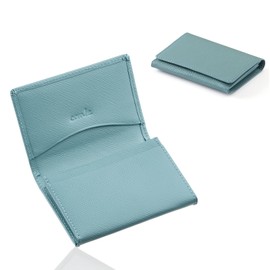 Colare Business Card Case, Women's, Leather, Genuine Leather, Prism Leather, Holds 50 Cards, Card Case, Business Card Case, Simple, Stylish, For Women, multicolor (blue / gray)