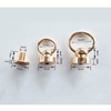 Cohentbliss Brass Studs Screw Ring Rivets with Ring Gold Brass