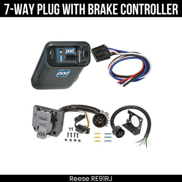 Reese RV 7-Way Trailer Wiring Kit + Brake Control For