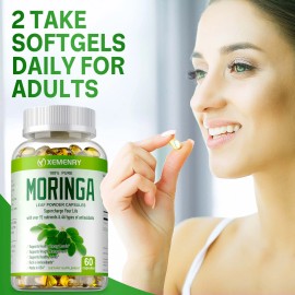 Xemenry Moringa Capsules 1000mg - Organic,Natura