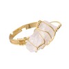 Wire Wrapped Natural White Quartz Crystal Rough Stone Ring, US