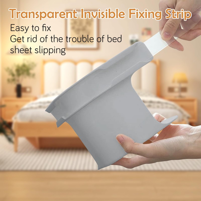 Bed Sheet Holders With Lock Strips, 4 Pack Bed Sheet