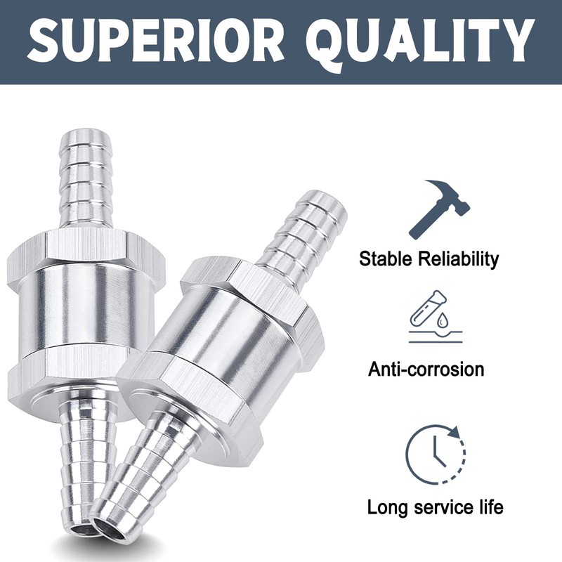 GSTP 2 Packs 5/16" 8mm Aluminium Alloy Non Return One