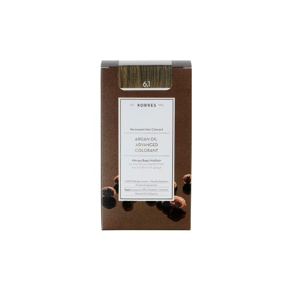 Korres Argan Oil Advanced Colorant Νο 61 Dark Ash Blonde,