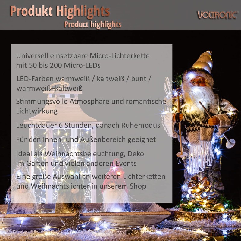 VOLTRONIC VOLTRONIC LED light wire, inside and outside, IP44, choice