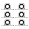 sourcing map 6 Pcs KP003 Pillow Block Bearing 17mm Bore