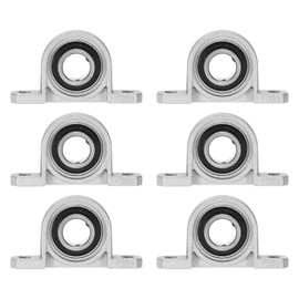 sourcing map 6 Pcs KP003 Pillow Block Bearing 17mm Bore Zinc Alloy Inner Ball Mounted Bearing Block Insert Bearing Self-Alignment