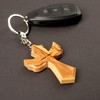 Kassis Olive Wood Key Ring Cross in Angel Shape Beautiful