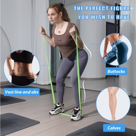 Resistance Bands for Working Out Women and Men, Physical Therapy Bands, Latex Free Elastic and Exercise Bands Set for Stretching, Suitable for Rehab, Yoga, Pilates, Gym, Home Exercise (Five Colors)
