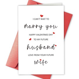 Bablira Funny Fiance Valentines Card for Men Him, Sweet Valentines Card for Future Husband, Love Card from Your Future Wife, Happy Valentine's Day to My Future Husband