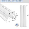 Bathroom Shower Glass Door Bottom Seal Strips, Length 36 Inch