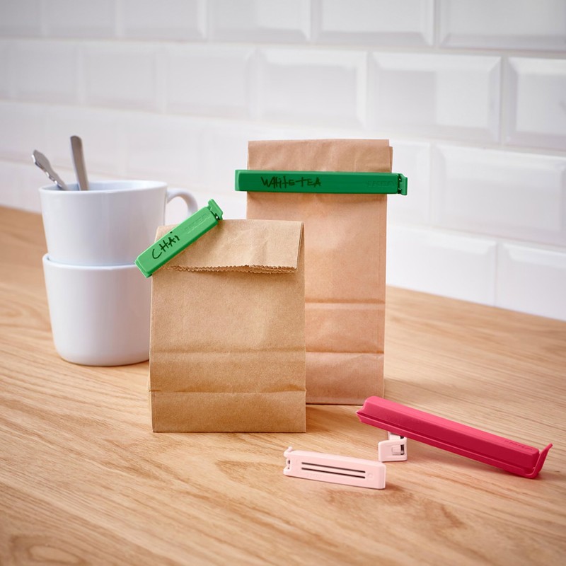 BEVARA Bag Clips, Coloured Set of 26 Pieces