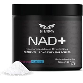 ETERNAL NUTRITION NAD+ Puro en Polvo (100 Porciones · 500 mg) | Coenzima Esencial para Energía Mitocondrial | Sirtuinas, Longevidad Celular, Claridad 