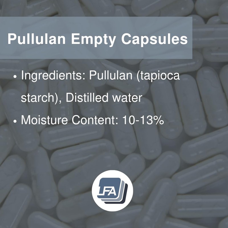LFA Tablet Presses Empty 00 Capsules - Vegan Pullulan -