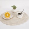 Round Braided Place Mat Set of 6 Cotton Placemats Washable