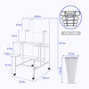 JIANFA 4 Tier Metal Plant Display Stand with 16PCS Plastic