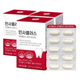 upright Correct Greeting Plus Propolis Zinc Vitamin C 60 tablets 3 boxes total 6 months supply for gums and teeth / 올바른 인사플러스 프로폴리스 아연 비타민C 60정 3박스 총 6개월분 잇몸 치아