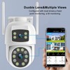 Dual Lens Security Camera 360° Pan Tilt Wireless Surveillance Camera