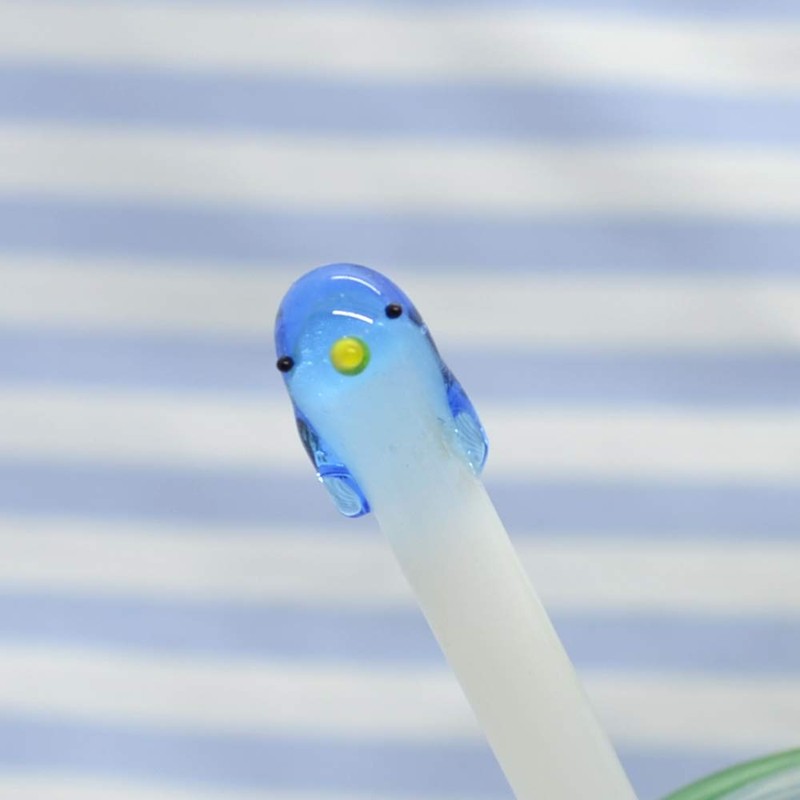 かわいい 手作り ガラス細工 ペンギン マドラー