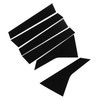 6PCS Car Window Trim Bright Black Lightweight Smooth Surface Window