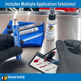 American Touch Up Paint Exact Match Compatible with Nissan Corn Yellow 40A, D32, Z37 - Paint Pen Brush, Basecoat/Clearcoat Kit