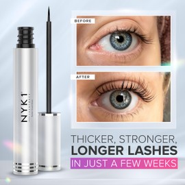NYK1 AMAZING LashForce Lash Serum (HUGE 8ml) NYK1 Eyelash Growth Serum For Eye Lash Serum Growth And Eyebrow Growth Serum - Eyelash Serum To Grow Lashes Thicker Natural Longer Eyelashes Lash Growth Serum