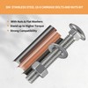Krysay 5/16-18 x 2" Carriage Bolts 304 Stainless Steel 18-8,Round