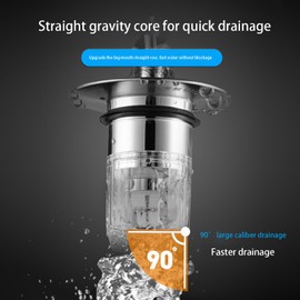 Universal Bathroom Sink Plug, Pop-up Bathroom Sink Strainer, Anti-Clogging Sieve Drain Filter for Kitchens, Bathrooms and Balconies