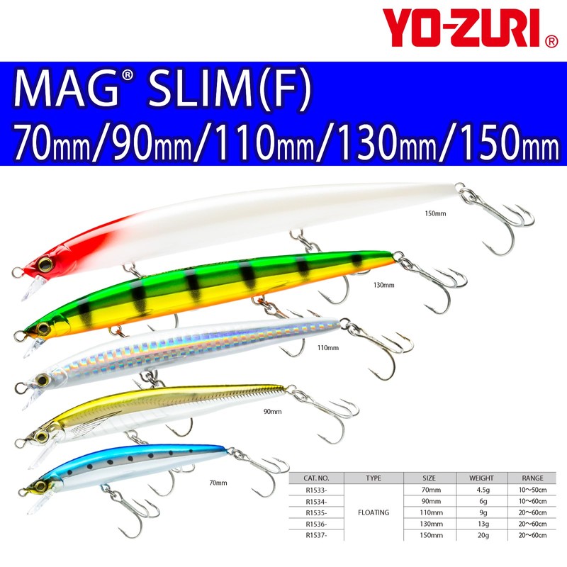 YO-ZURI Saltwater Lure Mag Slim Floating 2.8 inches (70 mm)