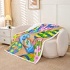 Colorful Flip-Flops Bed Blanket Kids Girls Summer Theme Sherpa Blanket