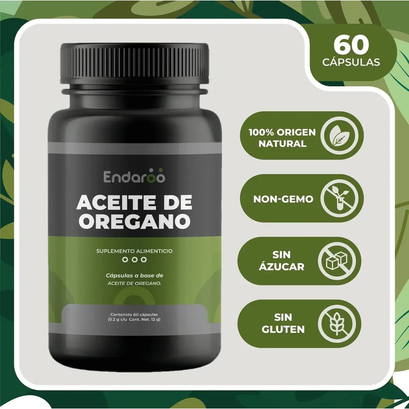 Aceite De Orégano 120 Cápsulas Calidad Premium