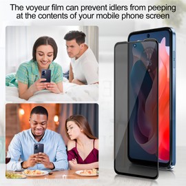 Lokyoo 2 Pack Privacy Screen Protector for Motorola Moto G 5G 2024/ Moto G Play 2024/ Moto G Power 2023 [Anti-Spy Tempered Glass], Ultra HD, Anti-Scratch, Bubble-Free, Easy Install 9H Protective Glass for G Play 2024