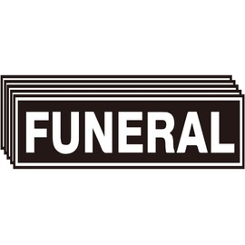 Funeral Car Magnets - Automotive Magnet for Procession | Funeral Bumper Decals | 11" x 3.5"