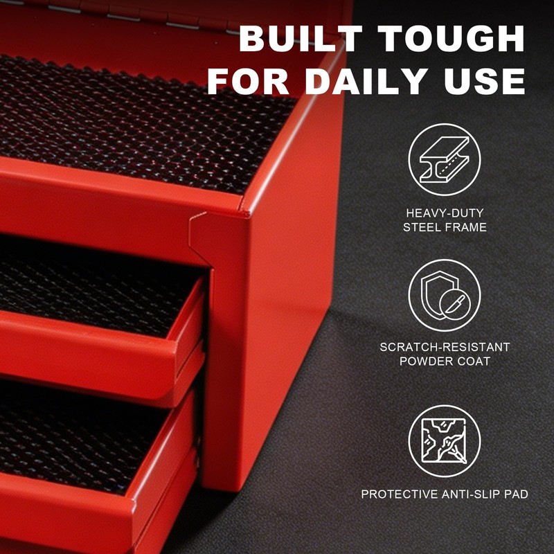 JACK BOSS Mini Tool Box with Two Drawers and Lockable