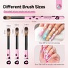 SAVILAND 3 Piece Ultra Smooth Acrylic Brush Set for Nail