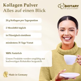 Collagen Powder 700 g, 100% Pure Collagen Hydrolysate, Peptides 1 - 2 - 3, Excellent Solubility, 100% Pure & Original, No Additives, Neutral in Taste