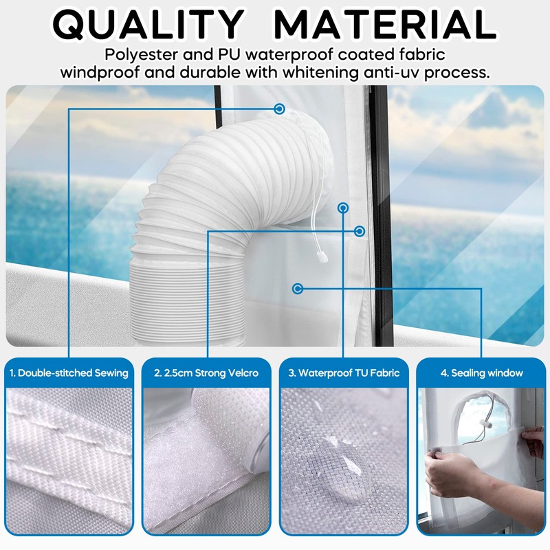 Loviga Universal Sliding Door Seal Kit for Portable Air Conditioner