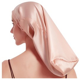 Parachase Silk Night Cap, Silk Hair Cap, Silk Tube Design, 100% Silk Night, Moisturizing, Beautiful Hair, Sleeping Use, Reduces Friction, cherry blossom