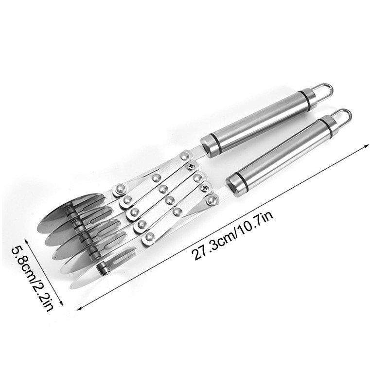 Ruiqas 5 Wheel Stainless Steel Pastry Pizza Cutter Dough Cutter
