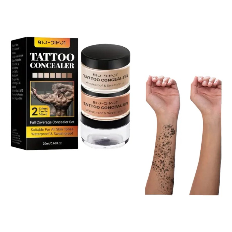 Profesional Maquillaje Cubre Tatuajes Cicatrices Acné Tatoos Bicolor