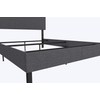 DHP Janford Bed with Chic Upholstered Headboard, Queen, Grey Linen